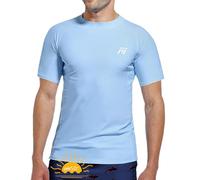 MEETWEE Men Swimming Shirt UV Swim Top Short/Long Sleeve UPF 50+ Rash Guard Vest T-Shirt Sun Protection Surfing Diving