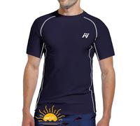 MEETWEE Men Swimming Shirt UV Swim Top Short/Long Sleeve UPF 50+ Rash Guard Vest T-Shirt Sun Protection Surfing Diving