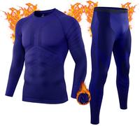 MEETWEE Men Thermal Underwear Sets, Long Sleeve Base Layer Compression Sets, Lo