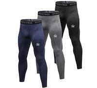 MEETWEE Mens Compression Leggings, Running Tights Cool Dry Base Layer Bottom Sports Pants for Workout Training Jogging
