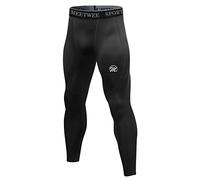 MEETWEE Mens Compression Leggings, Running Tights Cool Dry Base Layer Bottom Sports Pants for Workout Training Jogging, Long-Black,Long-Black, M