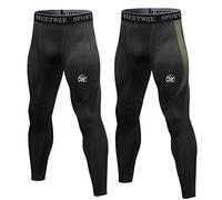 MEETWEE Mens Compression Leggings, Running Tights Cool Dry Base Layer Bottom Sports Pants for Workout Training Jogging