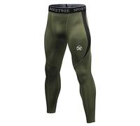 MEETWEE Mens Compression Leggings, Running Tights Cool Dry Base Layer Bottom Sports Pants for Workout Training Jogging