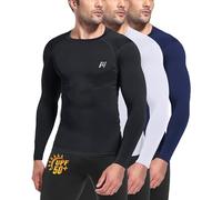 MEETWEE Men's Compression Long Sleeve Shirt, Quick Dry UPF50+ UV Base Layer Sport Top for Running, Gym & Workouts