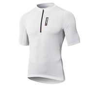 MEETWEE Men's Herren Radtrikot Fahrradtrikot Kurzarm Cycling Jersey, White Short-Sleeved, L