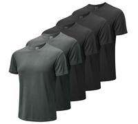 MEETWEE Mens Ms02 Shirt, 3xblack+2xgrey, 3XL UK