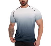 MEETWEE Men’s Rash Guard, Short Sleeve Rash Vest UPF 50+T Shirt UV Sun Protection Top for Running Surfing Sports