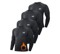 MEETWEE Men's Thermal Underwear Tops,Thermal Shirt Long Sleeve Compression Shirt Functional Shirt Breathable Thermal Undershirt Men Sports Shirt for Running Fitness Gym