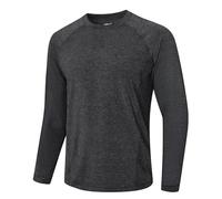 MEETWEE Men's UPF 50+ Rash Guard UV Sun Protection Long Sleeve T-Shirts Lightweight Quick Dry SPF Breathable Swim Shirt for Running Hiking & Fishing Dark Gray