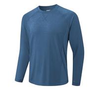 MEETWEE Men's UPF 50+ Rash Guard UV Sun Protection Long Sleeve T-Shirts Lightweight Quick Dry SPF Breathable Swim Shirt for Running Hiking & Fishing Purple-Blue