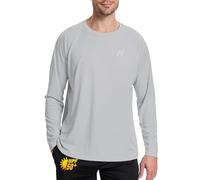 MEETWEE Men's UPF 50+ Swim Rash Guard Vest, Long Sleeve UV Sun Protection Shirts Swimming Tops, Quick Drying Lightweight Swim Shirt Watersport Outdoor
