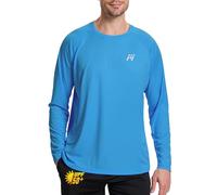 MEETWEE Men's UPF 50+ Swim Rash Guard Vest, Long Sleeve UV Sun Protection Shirts Swimming Tops, Quick Drying Lightweight Swim Shirt Watersport Outdoor