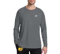 MEETWEE Men's UPF 50+ Swim Rash Guard Vest, Long Sleeve UV Sun Protection Shirts Swimming Tops, Quick Drying Lightweight Swim Shirt Watersport Outdoor