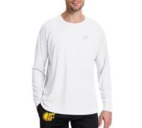 MEETWEE Men's UPF 50+ Swim Rash Guard Vest, Long Sleeve UV Sun Protection Shirts Swimming Tops, Quick Drying Lightweight Swim Shirt Watersport Outdoor