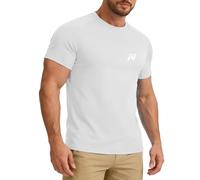 MEETWEE Men's UPF 50+ UV Sun Protection Long Sleeve Swim Rash Guard Quick Dry SPF Breathable T-Shirt for Surf Swimming Fishing Hiking Shirts T-Shirt White