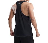 MEETWEE Men's Vest Tank Top, Y-Back Sleeveless Sports T Shirt Athletic Undershirt Muscle Gym Vests Tops for Running Workout Training Black