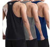 MEETWEE Men's Vest Tank Top, Y-Back Sleeveless Sports T Shirt Athletic Undershirt Muscle Gym Vests Tops for Running Workout Training