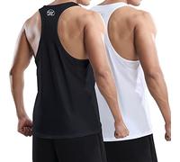 MEETWEE Men's Vest Tank Top, Y-Back Sleeveless Sports T Shirt Athletic Undershirt Muscle Gym Vests Tops for Running Workout Training