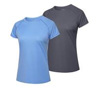 MEETWEE Swim Shirts for Women, Short Sleeve T Shirt Athletic Casual Tops Quick Dry UPF 50+ Running Surfing Workout Yoga Sun Tee Shirts