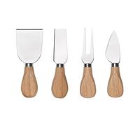 Tala Performance 4 Piece Cheese Knife Set - Wooden Handles & Stainless-Steel Bladed Cheese Knives, for Soft & Hard Cheese Gifts, Cheese Slicer, Cutter, Shaver & Fork