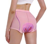MEETWEE Women's Cycling Underwear, Shorts Cycling Shorts with 4D High Elastic Foam, Breathable Quick-Drying Bike Underwear, Cycling Shorts Pink