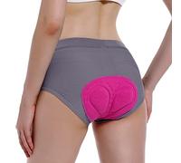 MEETWEE Women's Cycling Underwear, Shorts Cycling Shorts with 4D High Elastic Foam, Breathable Quick-Drying Bike Underwear, Cycling Shorts Grey-red