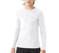 MEETYOO Boy Long Sleeve Compression Shirt, Base Layer Top Kids Junior Youth, Quick Dry Breathable Sports Football Running Tights White
