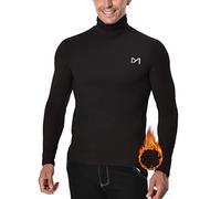 MEETYOO Men’s Base Layer Shirt Breathable Functional Top Long Sleeve T-Shirt Sports Gear Fitness for Running Gym Workout Black