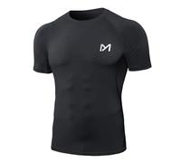 MEETYOO Men’s Compression Base Layer, Men Top Long/ Short Sleeve T-Shirt Sports Gear Fitness Tights for Running Gym Workout