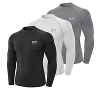 MEETYOO Men’s Compression Base Layer, Men Top Long/ Short Sleeve T-Shirt Sports Gear Fitness Tights for Running Gym Workout