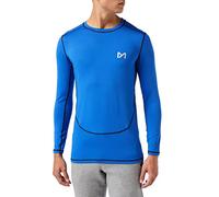 MEETYOO Men's MenÂ’s Compression Base Layer Top Long Sleeve T-shirt Sports Gear Fitness Tights for Running Gy Shirt, Blue, XXL UK
