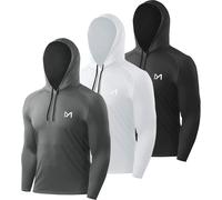 MEETYOO Men’s Running Tops, Sport Shirt Long Sleeve T-Shirt Gym Tee for Fitne