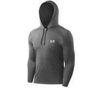 MEETYOO Men’s Running Tops, Sport Shirt Long Sleeve T-Shirt Gym Tee for Fitness Workout Jogging Grey