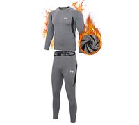 MEETYOO Men’s Thermal Underwear Set, Wicking Long Johns Quick Dry Base Layer Sport Compression Suit for Workout Skiing Running Hiking