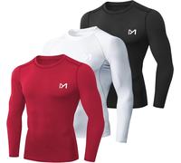 MEETYOO Men's Compression Shirt, Base Layer Top Long/Short Sleeve T-Shirt Sport