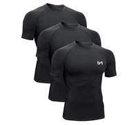 MEETYOO Compression Shirt Men,Functional Shirt Short Sleeve Fitness Shirt Men Sports Shirt Breathable Running Shirt for Running Jogging Sports Shirt Gym