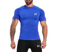 MEETYOO Mens Compression Shirt, Blue, S UK