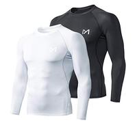 MEETYOO Men's Compression Shirt, Cool Dry Long Sleeve Underwear Top for Men, Sport Fitness Base Layer - - XXL