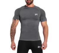 MEETYOO Mens Compression Shirt, Grey, M UK