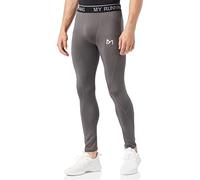 MEETYOO Men's Kompressionshose Herren Compression Trousers, Grey-1, XXL