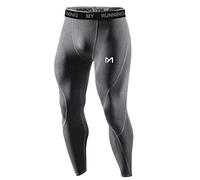 MEETYOO Mens Leggings, Sports Compression Tights Quick Dry Base Layer Bottom Training Pants for Running Cycling Workout Gym, M, Gey-2