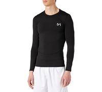 MEETYOO Men's MenÂ’s Compression Base Layer Top Long Sleeve T-shirt Sports Gear Fitness Tights for Running Gy Shirt, Black, S UK