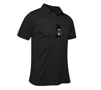 MEETYOO Mens P11 Polo Shirt, Black, L UK
