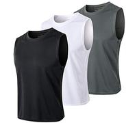 MEETYOO Mens T3 Vest, Black+Gery+White, XL UK
