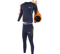 MEETYOO Men's Thermal Underwear Set, Wicking Long Johns Quick Dry Base Layer Sport Compression Suit for Workout Skiing Running Hiking