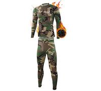 MEETYOO Men's Thermal Underwear Set, Wicking Long Johns Quick Dry Base Layer Sport Compression Suit for Workout Skiing Running Hiking