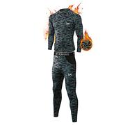 MEETYOO Men's Thermal Underwear Set, Wicking Long Johns Quick Dry Base Layer Sport Compression Suit for Workout Skiing Running Hiking