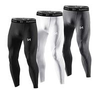 MEETYOO Mens U6b Leggings, Black+Grey+White, M UK