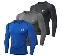 MEETYOO Men's U6T Shirt, Black + Blue + Grey, XL