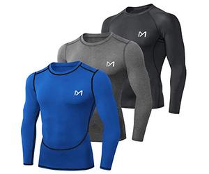 MEETYOO Mens U6t Shirt, Black + Blue + Grey, XXL UK